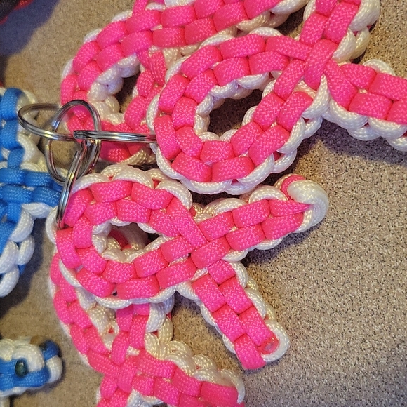 Awareness ribbon paracord keychains - Picture 6 of 10